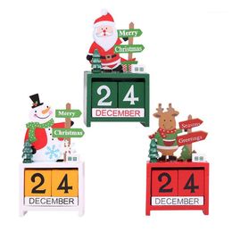 Christmas Decorations Year 2023 Merry For Home Mini Wooden Calendar Xmas Ornament Decoration Craft Gift1