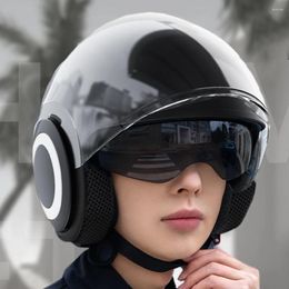 Motorcycle Helmets Open Face Helmet With Sun Visor Quick Release Buckle Ventilated Motocross Half For Men Women Drop