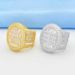 925 Sterling Silver 2carat Radiant Cut Moissanite Diamond 18k White Gold Engagement Ring for Men Women