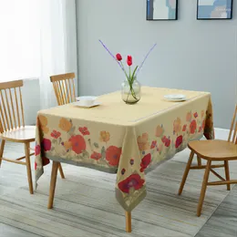 Table Cloth Nordic Modern Light Luxurious High-grade Rural Flower Jacquard Weave Rectangular American Cotton