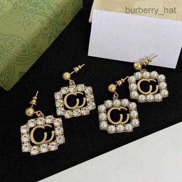 Designer Letter Earring Stud For Women Fashion Earrings Diamonds Gold Earrings Luxury Jewellery Mens Hoop Earring Studs 2208041D With
