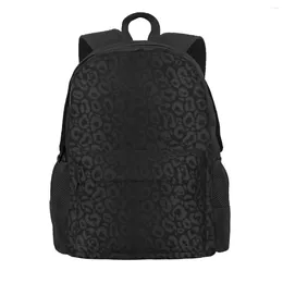 Backpack Black Leopard Print Cheetah Skin Backpacks Large Capacity Student School Bag Shoulder Laptop Rucksack Travel