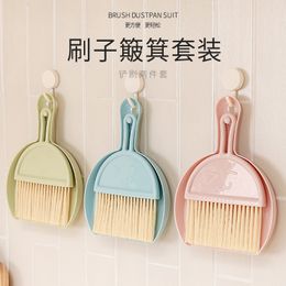 Hand Push Sweepers Mini Cleaning Brush Small Broom Dustpans Set Desktop Sweeper Garbage Shovel Table Household Tools 230421