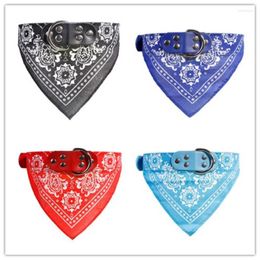 Dog Collars Collar Saliva Towel With Printed Scarf Cute Puppy Adjustable Pet Cat Decorative Accessories