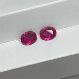 Loose Gemstones 7x9mm 10x14mm Corundum Pink Blue 5# Red Sapphire Synthetic Gemstone