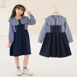 Girl Dresses 2023 Korea Autumn Spring Children Toddler Kid Dress Junior One-piece Elementary Long Sleeve