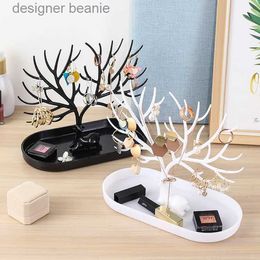 Jewelry Stand Deer Jewelry Display Stand Earrings Necklace Ring Jewelry Display Tray Tree Storage Racks Organizer Holder Make Up DecorationL231121