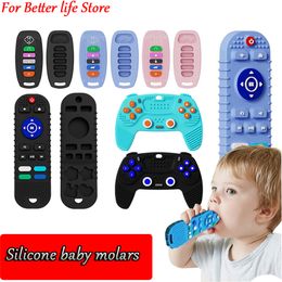 1PCS Baby Remote Control Teethers for Infants Baby Anti Eating Hand Grinding Silicone Teething Gel Simulation Remote Control Dental Glue