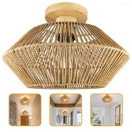 Pendant Lamps Flush Mount Chandelier Living Room Light Hanging Simple Ceiling LED Lamp Balcony Wooden Modern Style Fixture