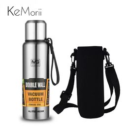 Water Bottles 304 Stainless Steel Thermos Bottle Large Capacity Vacuum Flask Insulated Tumbler with Rope for Tea Drinks Cold and 231121