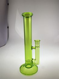 Smoking Pipes 11 inch height 2 perks green small bong 18mm joint design recycle