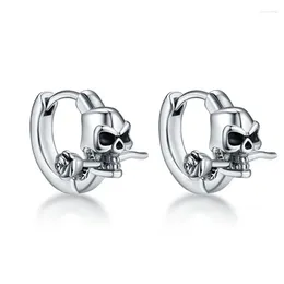 Hoop Earrings Punk Street Personality Simple Stainless Steel Earstuds Retro Men's