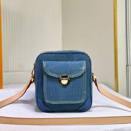 Denim Vintage Shoulder Bags Men Camera Bag Designer Luxury Bag Women Tote Bags Canvas Handbag Old Flower Underarm Bag Print Purse Backpack Gold Hardware 40995 44460