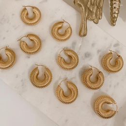 Hoop Earrings BenS Tube Shape Small Gold Colour Round For Women Hip Hop Chunky Party Fashion Jewellery Wholesale