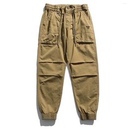 Men's Tracksuits Elmsk Workwear Pants Summer Japanese Khaki Trend Embroidered Logo Korean Version Loose Cropped With Leggings Cas