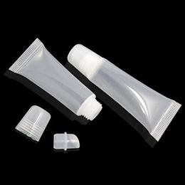 8ML Squeeze Clear Plastic Empty Refillable Soft Tubes Balm Lip lipstick Gloss Bottle Cosmetic Containers Makeup Box 10ML Vravj