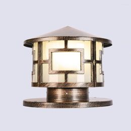 Die-Casting Aluminum Chinese Character Column Head Lamp Courtyard Door Post Square Outdoor Wall