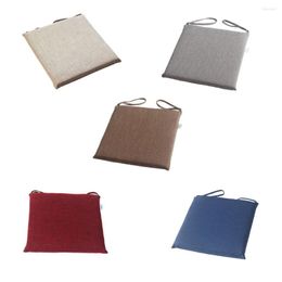 Pillow Chair Seat Pads Tie On Linen Mat Square Warm Thicken Outdoors Removable Garden Patio Home Office S