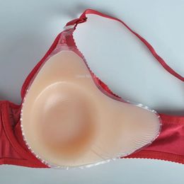 Breast Form 1Pcs Hooked Silicone Breast Left Right Extension Shape High Imitation Realistic Postoperative Fake Breast Form Concave Bottom 231121