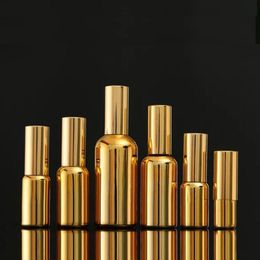 5-100ML Rose Gold Glass Spray Bottles for Essential Oils, Perfume, Alcohol, Empty Atomizer Mini Fine Mist Spray Bottle Refillable Porta Ctql