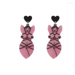 Dangle Earrings KUGUYS Printing Body Art Drop For Girls Womens Trendy Jewellery Fashion Acrylic Accessories