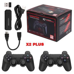 Game Controllers Joysticks X2 PLUS Video Stick 1080P Console 24G Dual Wireless Controller 41000 Games 128GB Retro for TV Boy Gift 231120