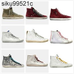 Francy High Top Sneakers Italy Brand Shoe Classic White Do-old Dirty Designer Man Women Casual Shoes