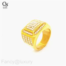 Japanese and Korean Stainless Steel Jewelry Women's Ring Hip Hop Diamond Plated Titanium Steel Ring