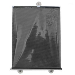 Car Sunshade Black PVC Retractable Windshield Sun Shade Visor Folding Auto Block Cover Front Window Roller Blind 50cm 125cm1