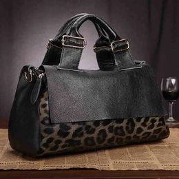 Evening Bags MS Cow Leather Leopard Print Bag Handbag Pillow Luxury Designer Natural Tote Shoulder Lady Purses In 2023 231120