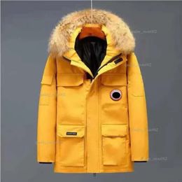 Golden Goose Piumini da Uomo Parka Giubbotti Invernali da Lavoro Giacca da Esterno Ispessita Moda Mantenendo Caldo Coppia Trasmissione in Diretta Cappotto d'Oca Canadese B10 7551