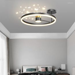 Chandeliers Gold/Black Modern Led For Bedroom Study Square Living Room Cloakroom Balcony Indoor Furniture Ceiling Chandelier