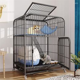 Cat Carriers Luxury Cages Large Capacity Villa Oversized Free Space Cage Modern Home Indoor Two-story House Simple Pet