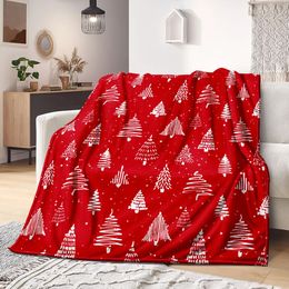 Blanket Christmas Tree Ultrafine Fibre Super Soft Throwing Used for Bedding Sofa Decoration Picnic Winter Warm 231120