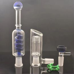 Hookah Heavy Hammer Bubbler Glass Oil Burner Bong 6 Arm Per Diffuser Water Pipe Dab Rig Bongs with 14mm Male Glass Oil Burner Pipe BJ