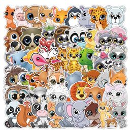 Pack of 50Pcs Wholesale Cartoon Animals Stickers Waterproof No-duplicate Water Bottle Notebook Skateboard Luggage Phone Case Car Decals Kids Toys Dropshipping