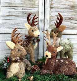 Christmas Decorations Hay reindeer and elk highquality Costing Sen American Village decorations wedding gift props pography 231121