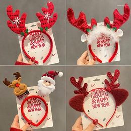 Hair Accessories Children's Headband Halloween Cartoon Elk Snowflake Bow Birthday Party Christmas Gift Ornaments