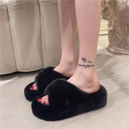 Slippers Shoes For Outside Women 2023 Platform Sandal Solid Colour Ladies Casual Light Increased Height Non-Slip