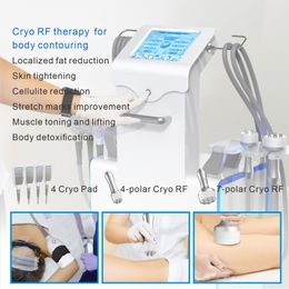Cryo Radiofrequency Fat Freezing Pad Slimming Machine Cold Combined Heat RF Cooling Therapy Cryotherapy Fat Removal Beauty Instrument