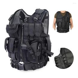 Hunting Jackets Army Mesh Tactical Vests Live Field CS Combat Vest Mens Style Outdoor Ventilate Black Nylon Training Military