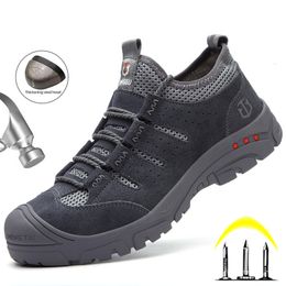 Dress Shoes Work Boots Men Safety Mens Steel Toe Sneakers Man Breathable ing PunctureProof 230421