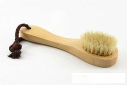 Classic Face Cleansing Wooden Spa Brush for Facial Exfoliation Natural Bristles Cleaning Brushes Dry Brushing Scrubbing with Wood Handle
