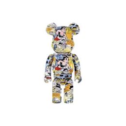 New Spot Bearbrick 400% 28CM Little Flying Man Colourful Comic Block Violence Bear Trend Doll Toy Fashion Handmade Decoration