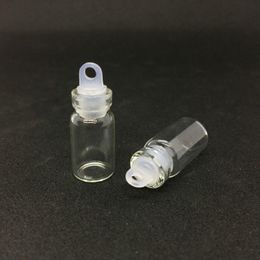 1ml Vials Clear Glass Bottles with Plastic Plug Mini Glass Bottle Empty Sample Jars Small 22x11mm(HeightxDia) Cute Craft Wish Bottles Tkxdg