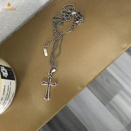 Chains Necklace Simple Personality Retro Cross Female Chain Ornament 925 Sterling Silver