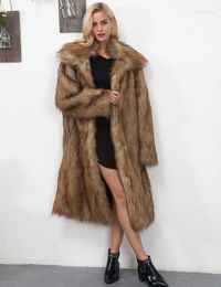 Women's Leather Europe And The United States Foreign Trade Winter Clothing Plus Size Artificial Fur Coat Long Slim Thick Warm Outsid