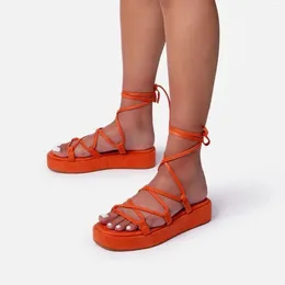 Sandals Strap Platform SlipToe Roman Size Women's Fashion Dress For Women Flat Cover Toes