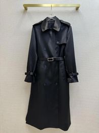 Women's Trench Coats Autumn And Winter Classic Double-breasted Long Coat High-grade Full Of Atmosphere Open Version11/15
