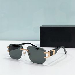 New fashion design pilot sunglasses 5720 metal frame rimless cut lens simple and popular style outdoor UV400 protection eyewear